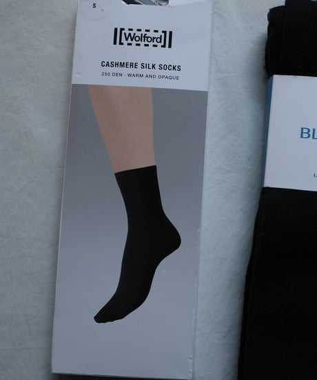 Wolford Cashmere Silk Socks in Navy