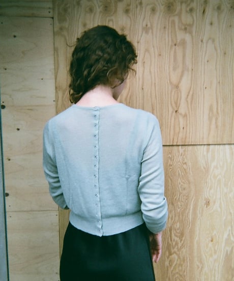 HAZE Cashmere Cardigan in Ice Blue