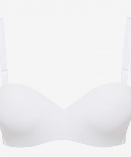 Ritratti Strapless Bandeau Bra with Oil Padding in White