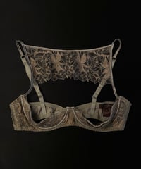 Coco de Mer Clarivel Quarter Cup Bra in Olive