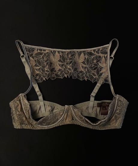 Coco de Mer Clarivel Quarter Cup Bra in Olive