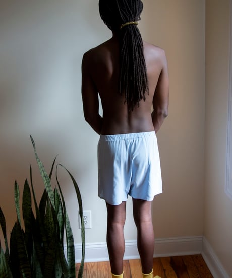 HAZE Silk Shorts in Classic Blue