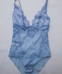 I.D Sarrieri Petal Bloom Triangle Cups Bodysuit in Baby Blue