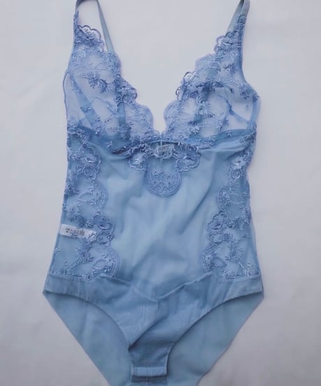 I.D Sarrieri Petal Bloom Triangle Cups Bodysuit in Baby Blue