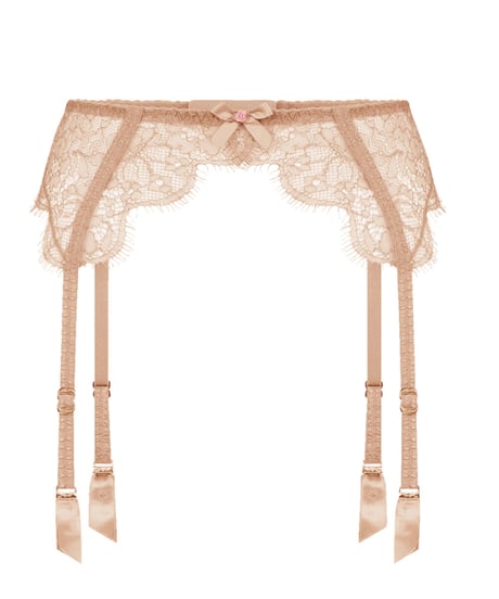 Agent Provocateur Lorna Lace Suspender in Praline