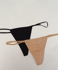 Micro  Thong 2個セット(Black/Nude) Size F