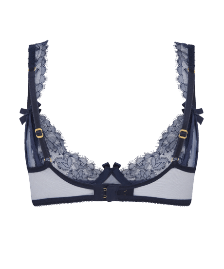 Agent Provocateur Willa Demi Plunge Underwired Bra in Navy