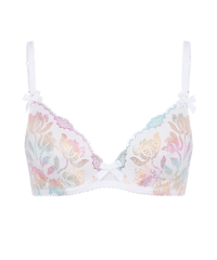 Agent Provocateur Sparkle Plunge Underwired Bra in White
