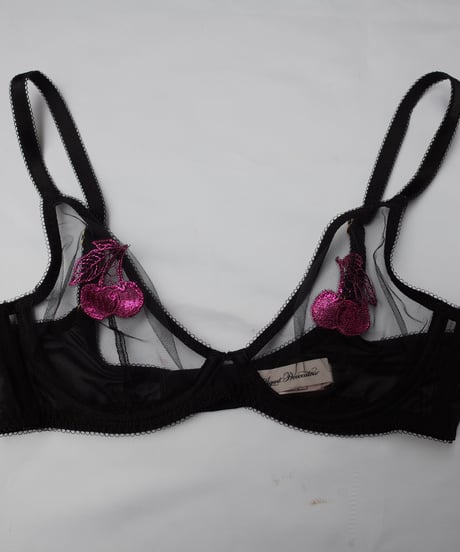 Agent Provocateur Perri Plunge Underwire Bra in Black/Fuchsia