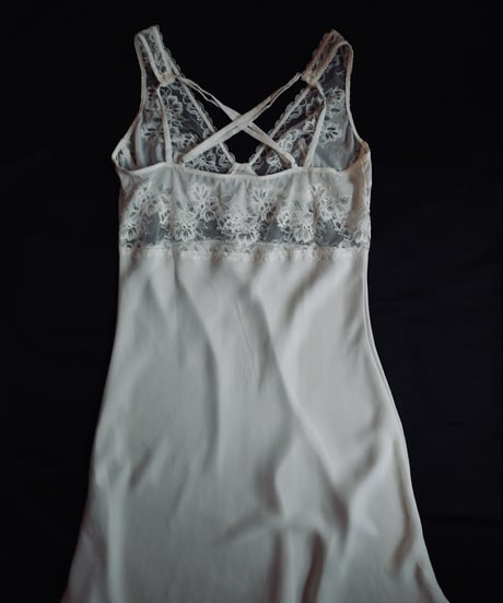 Lace Slip Dress in White