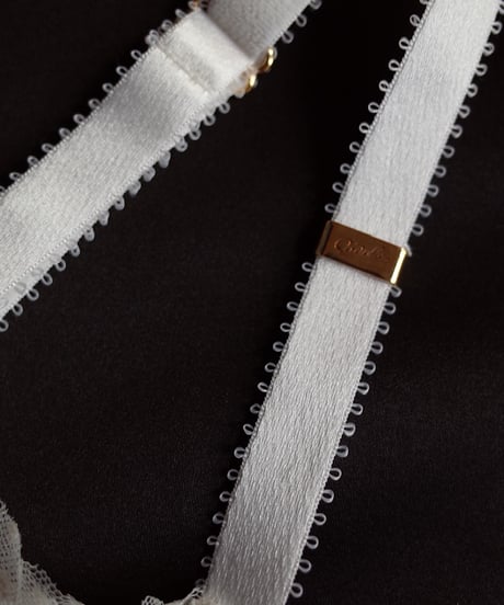 Cadolle White Dot Tulle Bodysuit