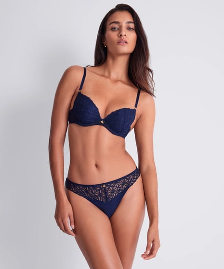 Aubade Secret Memories  Tanga in Navy