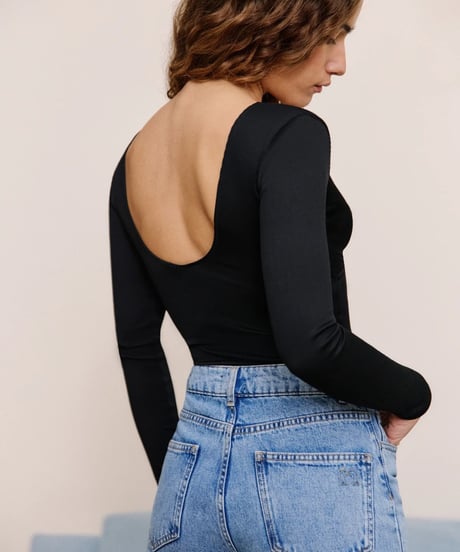 Noo Hot Bodysuit in Black