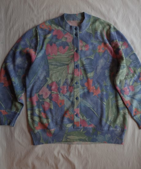 Vintage 80’s Cardigan in Blue Flower