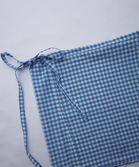 Miss Crofton Gingham Wrap Skirt in Blue