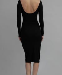 KYE RECLINE BATEAU DRESS Black