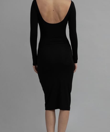 KYE RECLINE BATEAU DRESS Black