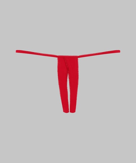 Maison Close Le Petit Secret Openable String in Red