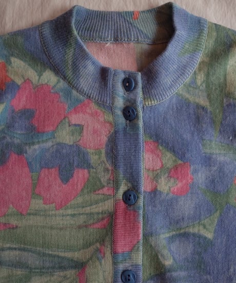 Vintage 80’s Cardigan in Blue Flower
