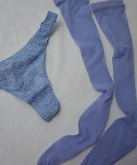 Only Hearts Tulle Knee Socks in Blue Bird