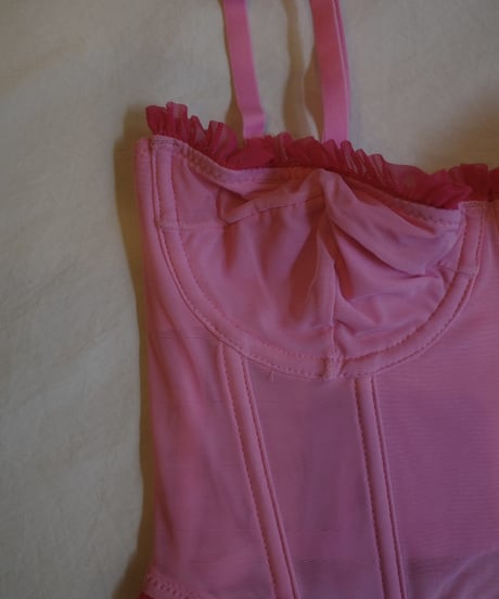 Mesh Bustier in Pink
