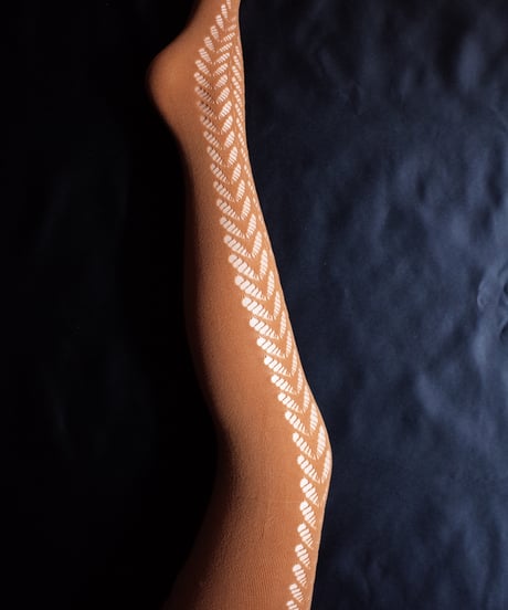 Wolford Romance Net Tights in Almond