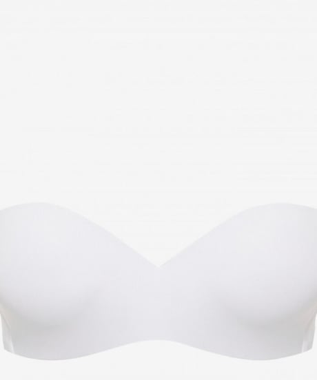 Ritratti Strapless Bandeau Bra with Oil Padding in White
