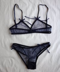 Miss Crofton I'm Yours Navy Bow Bralette Set