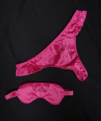 Eye musk & Thong in Hot pink