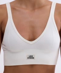 Love Stories Posey Stylish Sporty Bralette in White