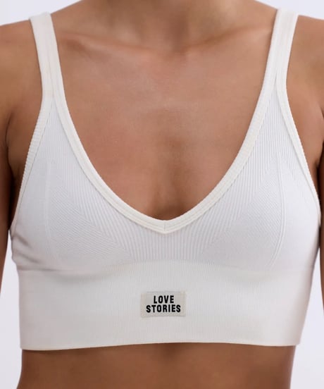 Love Stories Posey Stylish Sporty Bralette in White