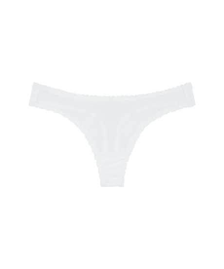 Fruity Booty Moss Thong in White