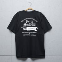 COFFEE & MOTORCYCLE オリジナルポケットTシャツ ホワイト | 車坂下mot