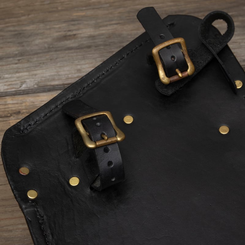 サドルバッグ　本革（革紐無し） COFFEE & MOTORCYCLE 本革サドルバッグ | 車坂下motocycle