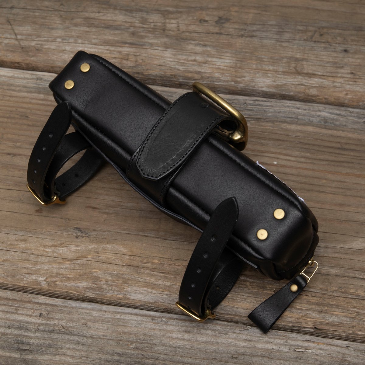 ツールバック　極厚牛革　ナチュラル　ベルト付き COFFEE & MOTORCYCLE 本革ツールバッグ | 車坂下motocycle