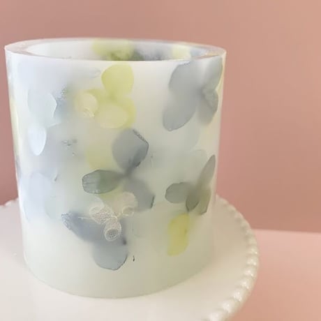 5色から選べる♡あじさいたっぷり♪ボタニカルキャンドルホルダー【円柱】