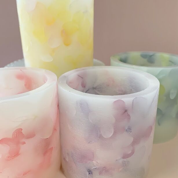 5色から選べる♡あじさいたっぷり♪ボタニカルキャンドルホルダー  