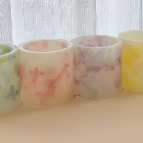 5色から選べる♡あじさいたっぷり♪ボタニカルキャンドルホルダー【円柱】