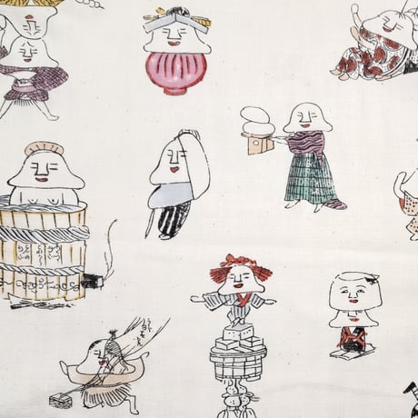 手ぬぐい（人面草紙）