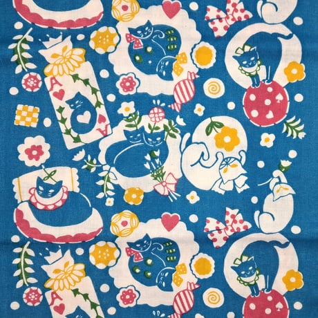 手ぬぐい (午後の猫)