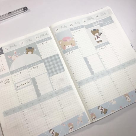 ほぼ日手帳カズンウィークリープランナー用ステッカー２