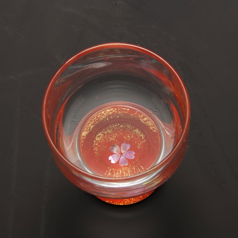 天野漆器】杯 金桜（貝入）朱／黒 | 高岡伝渡 -online shop-