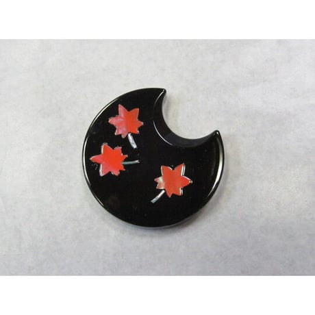 【柴田漆器】箸置　三日月型　２個組　紅葉