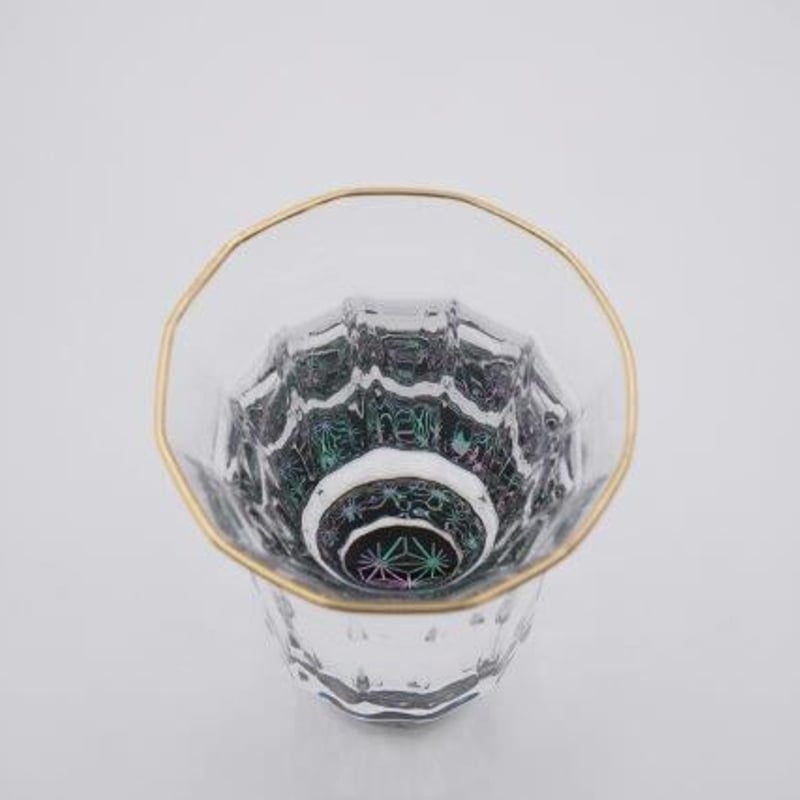 天野漆器】金杯（万華鏡）麻の葉（貝入）黒 | 高岡伝渡 -online shop-