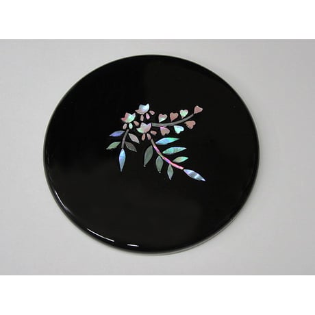 【柴田漆器】平安手鏡　螺鈿　藤花