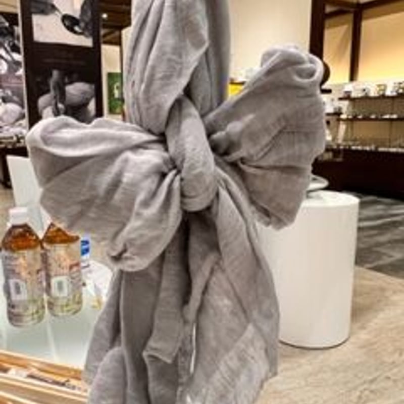 松井機業】絹紡ストール 76x200 ピンク / グレー | 高岡伝渡 -online s