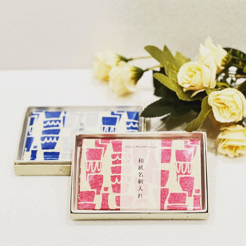 名刺入れとペン用トレー(黄色のバラ)