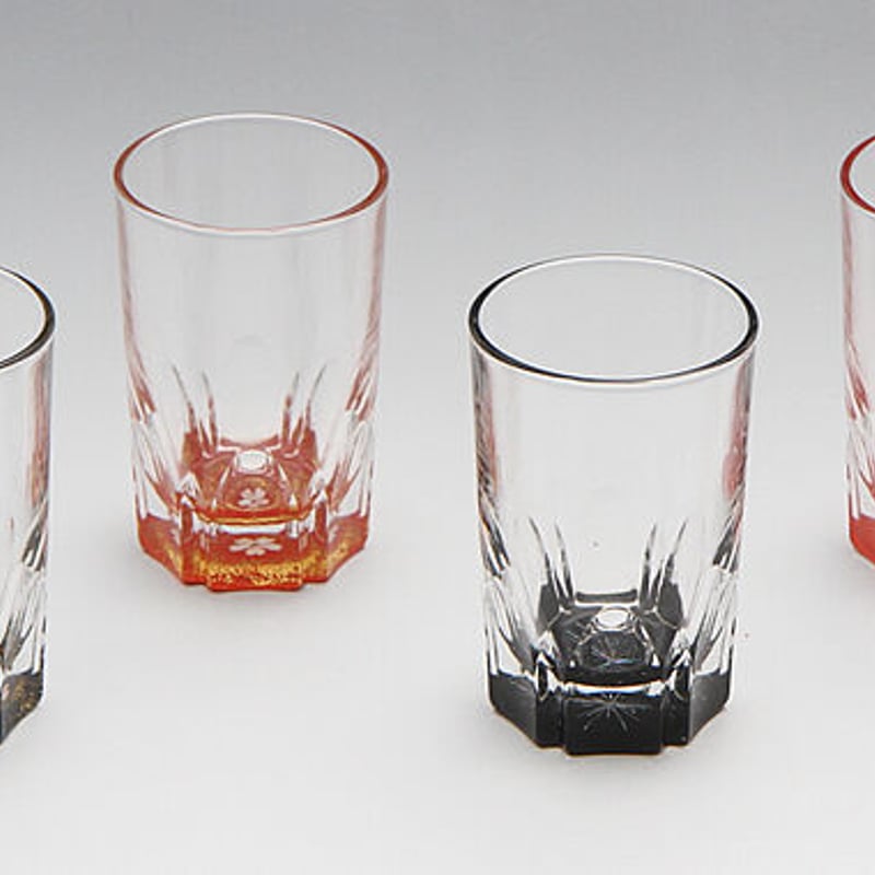 天野漆器】ショットグラス 金桜 黒／朱 | 高岡伝渡 -online shop-