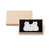 【能作】 つながる箸置 - ネコ - 3ヶ入