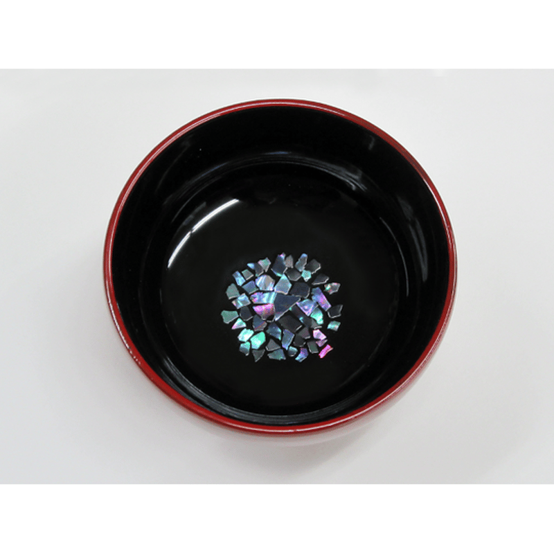 柴田漆器】ぐい呑み 黒内朱 石垣 螺鈿 | 高岡伝渡 -online shop-